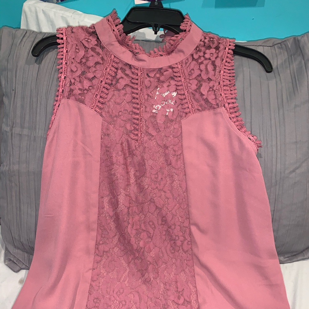 Flowy high neck blouse